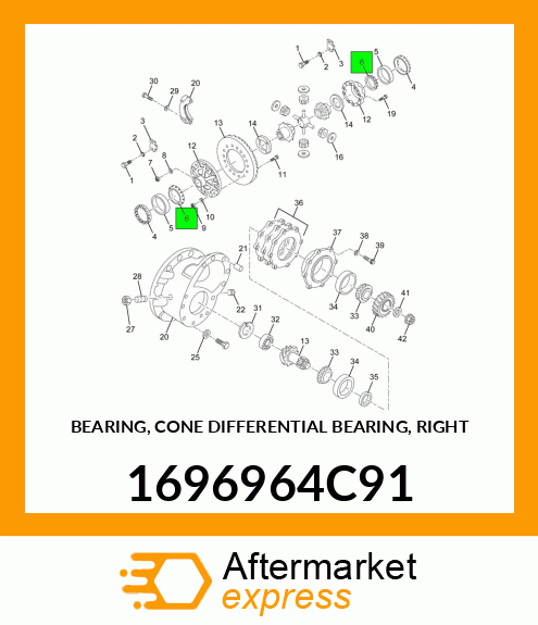 BEARING, CONE DIFFERENTIAL BEARING, RIGHT 1696964C91