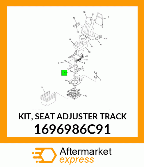 KIT, SEAT ADJUSTER TRACK 1696986C91