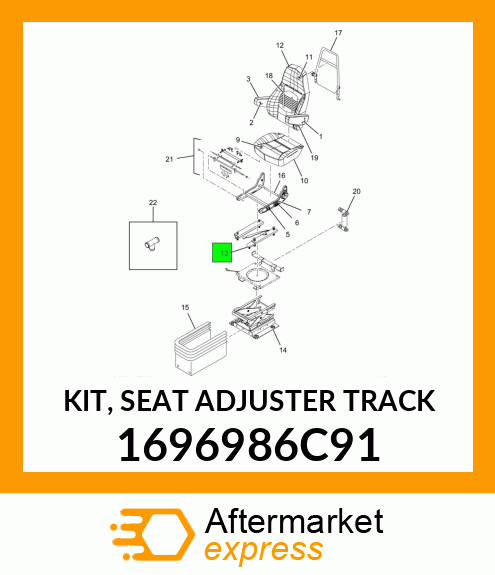 KIT, SEAT ADJUSTER TRACK 1696986C91