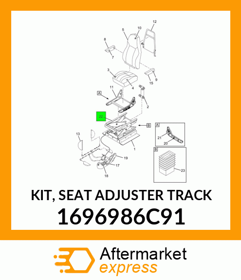 KIT, SEAT ADJUSTER TRACK 1696986C91