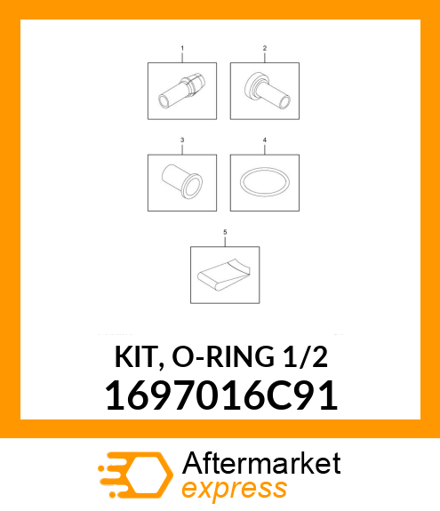 KIT, O-RING 1/2" 1697016C91