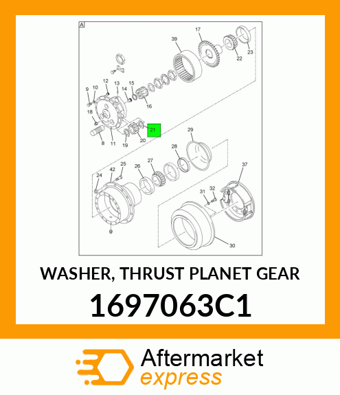 WASHER, THRUST PLANET GEAR 1697063C1