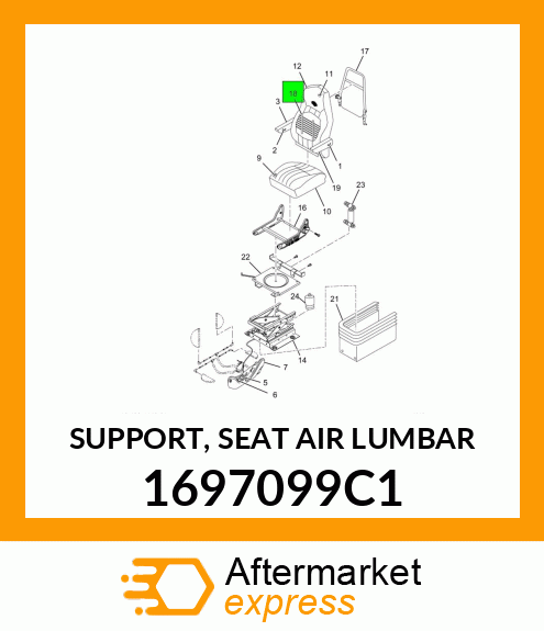 SUPPORT, SEAT AIR LUMBAR 1697099C1
