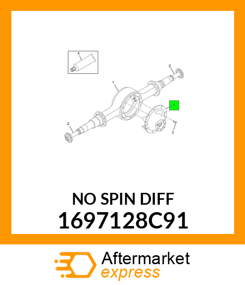 DIFFERENTIAL ASSEMBLY W/NO SPIN 14ADN 1697128C91