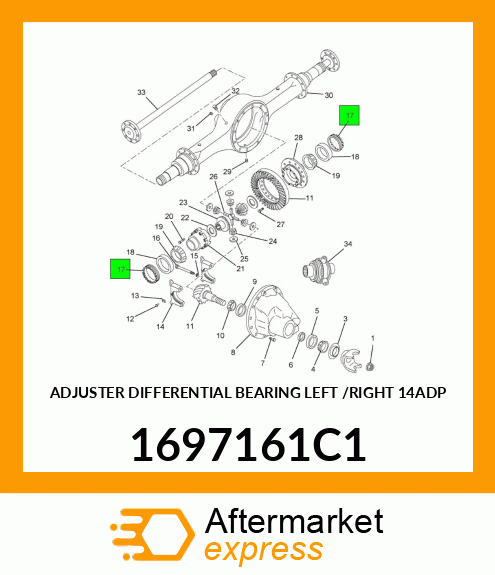 ADJUSTER DIFFERENTIAL BEARING LEFT /RIGHT 14ADP 1697161C1