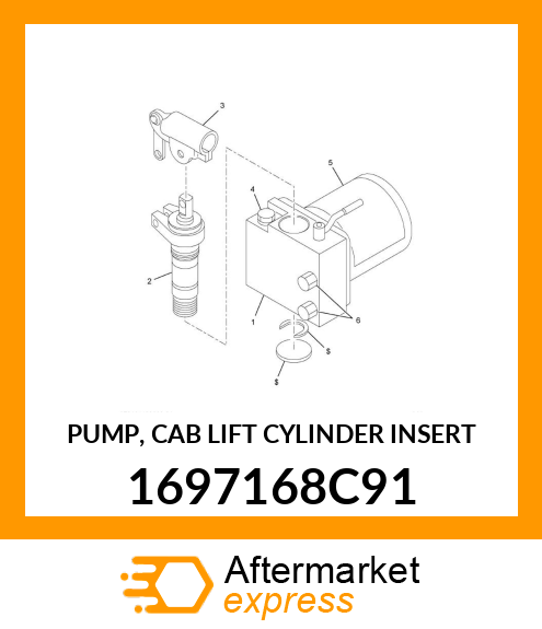 PUMP, CAB LIFT CYLINDER INSERT 1697168C91