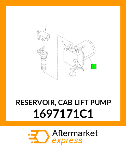 RESERVOIR, CAB LIFT PUMP 1697171C1