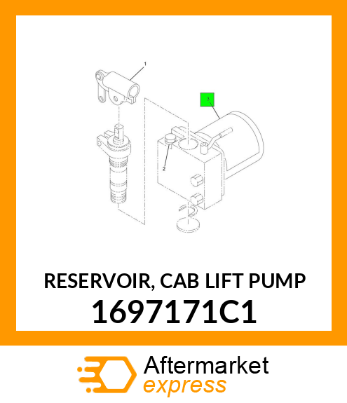 RESERVOIR, CAB LIFT PUMP 1697171C1