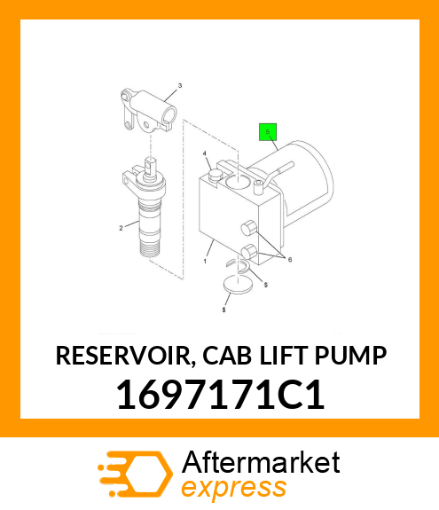 RESERVOIR, CAB LIFT PUMP 1697171C1