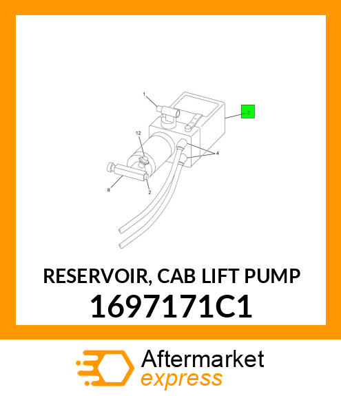 RESERVOIR, CAB LIFT PUMP 1697171C1