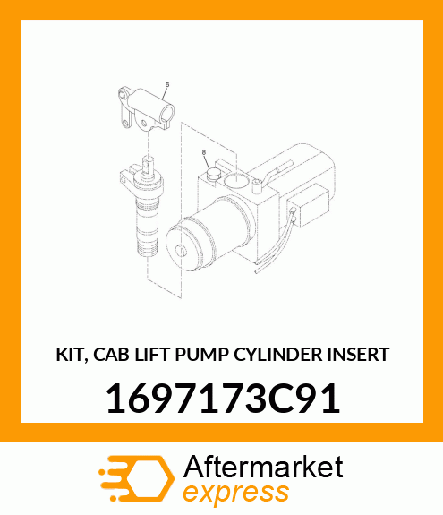 KIT, CAB LIFT PUMP CYLINDER INSERT 1697173C91