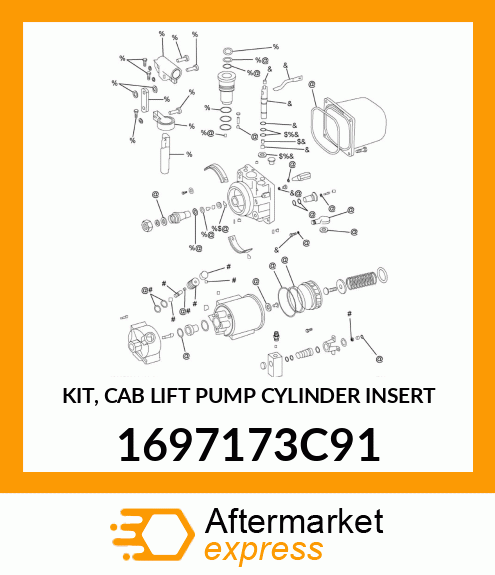 KIT, CAB LIFT PUMP CYLINDER INSERT 1697173C91