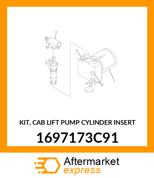 KIT, CAB LIFT PUMP CYLINDER INSERT 1697173C91