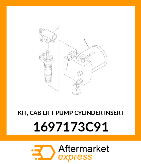 KIT, CAB LIFT PUMP CYLINDER INSERT 1697173C91