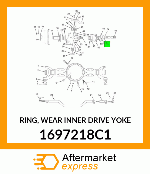 RING, WEAR INNER DRIVE YOKE 1697218C1