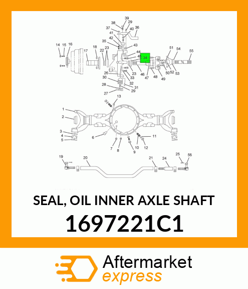 SEAL, OIL INNER AXLE SHAFT 1697221C1