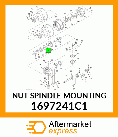 NUT SPINDLE MOUNTING 1697241C1