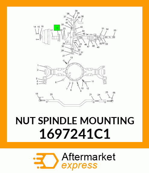 NUT SPINDLE MOUNTING 1697241C1