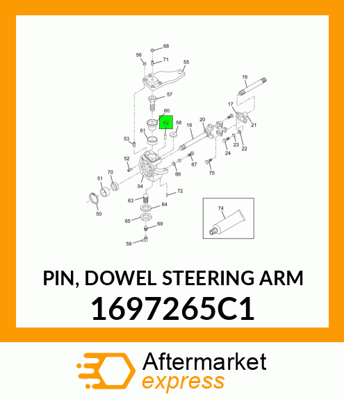 PIN, DOWEL STEERING ARM 1697265C1