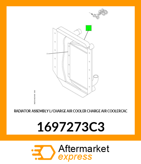 RADIATOR ASSEMBLY L/CHARGE AIR COOLER CHARGE AIR COOLERCAC 1697273C3