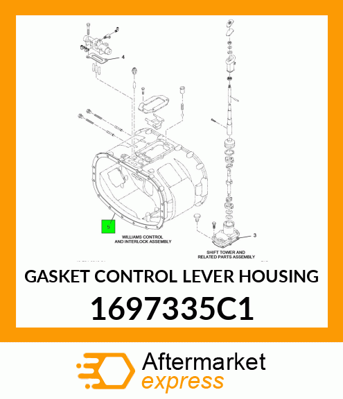 GASKET CONTROL LEVER HOUSING 1697335C1