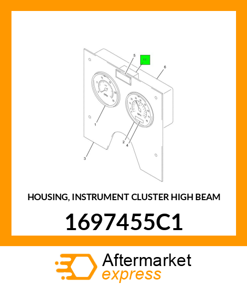 HOUSING, INSTRUMENT CLUSTER HIGH BEAM 1697455C1