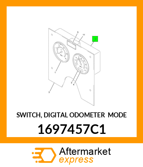 SWITCH, DIGITAL ODOMETER SELECT MODE 1697457C1