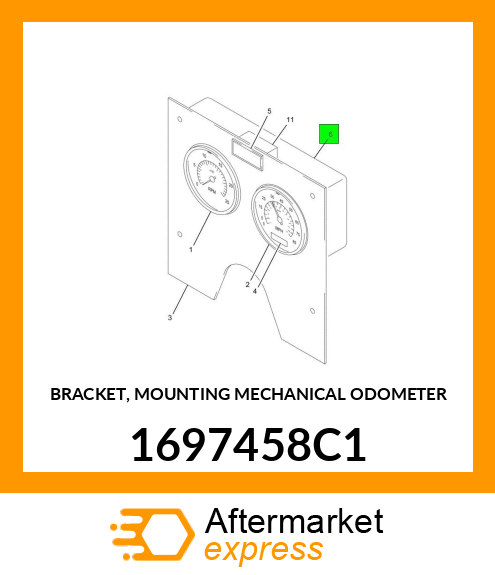 BRACKET, MOUNTING MECHANICAL ODOMETER 1697458C1