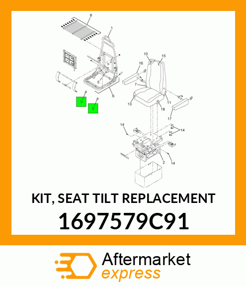 KIT, SEAT TILT REPLACEMENT 1697579C91