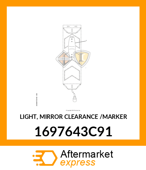 LIGHT, MIRROR CLEARANCE /MARKER 1697643C91