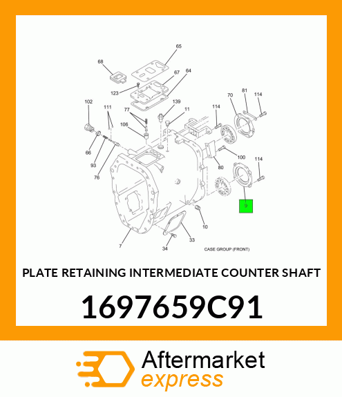 PLATE RETAINING INTERMEDIATE COUNTER SHAFT 1697659C91