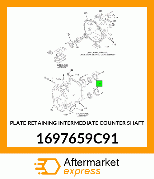 PLATE RETAINING INTERMEDIATE COUNTER SHAFT 1697659C91