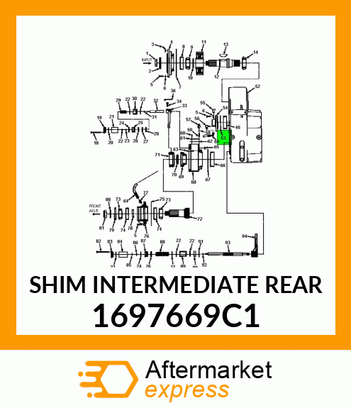 SHIM INTERMEDIATE REAR 1697669C1