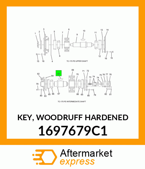 KEY, WOODRUFF HARDENED 1697679C1