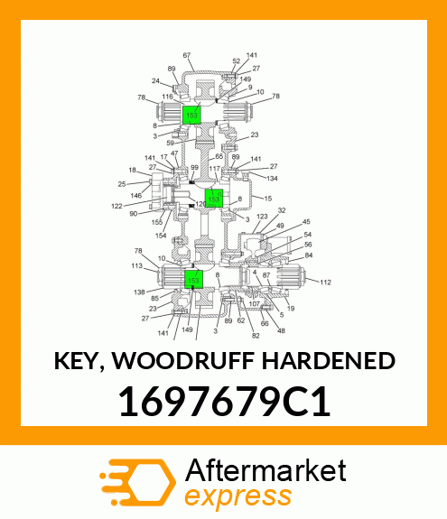 KEY, WOODRUFF HARDENED 1697679C1