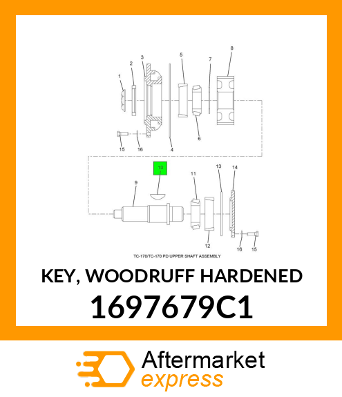 KEY, WOODRUFF HARDENED 1697679C1