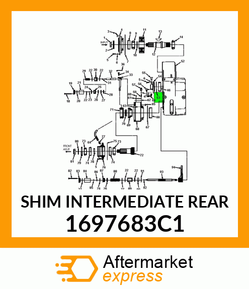 SHIM INTERMEDIATE REAR 1697683C1