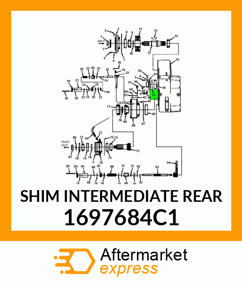 SHIM INTERMEDIATE REAR 1697684C1