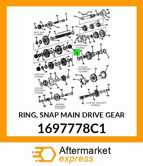 RING, SNAP MAIN DRIVE GEAR 1697778C1