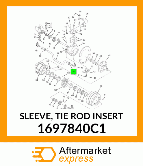 SLEEVE, TIE ROD INSERT 1697840C1