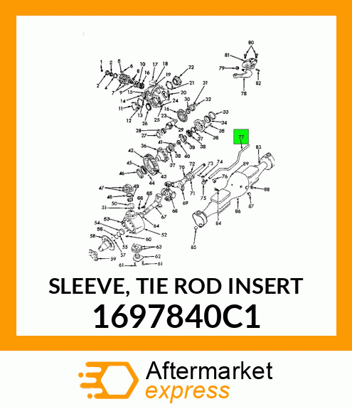 SLEEVE, TIE ROD INSERT 1697840C1