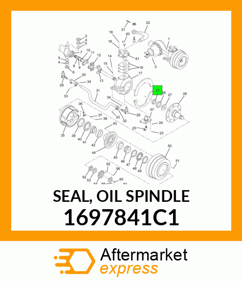 SEAL, OIL SPINDLE 1697841C1
