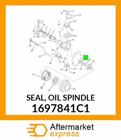 SEAL, OIL SPINDLE 1697841C1