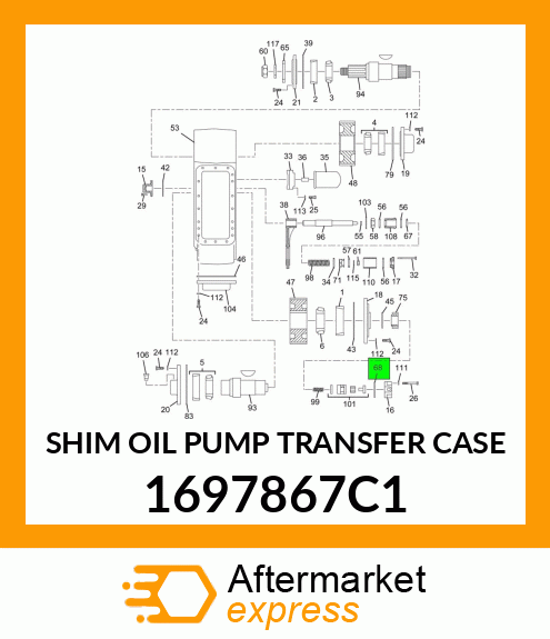 SHIM OIL PUMP TRANSFER CASE 1697867C1