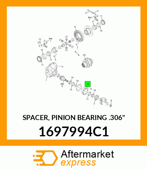 SPACER, PINION BEARING .306" 1697994C1