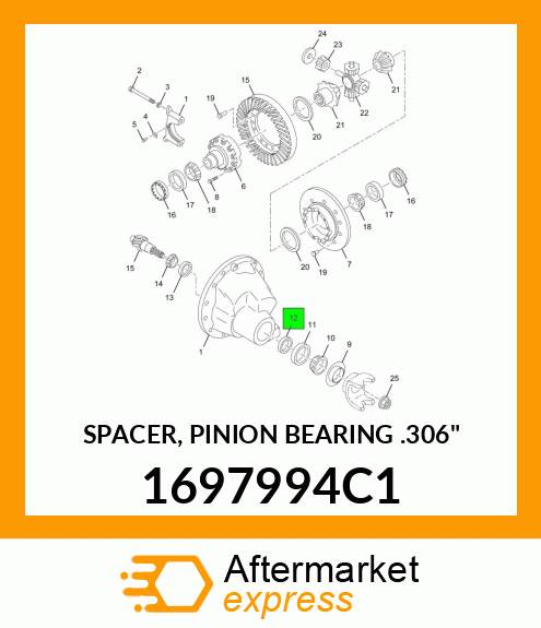 SPACER, PINION BEARING .306" 1697994C1