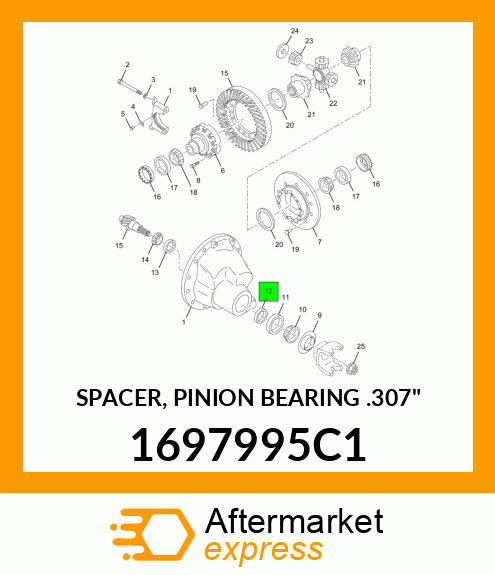 SPACER, PINION BEARING .307" 1697995C1