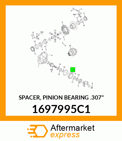 SPACER, PINION BEARING .307" 1697995C1