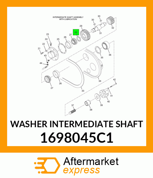 WASHER INTERMEDIATE SHAFT 1698045C1