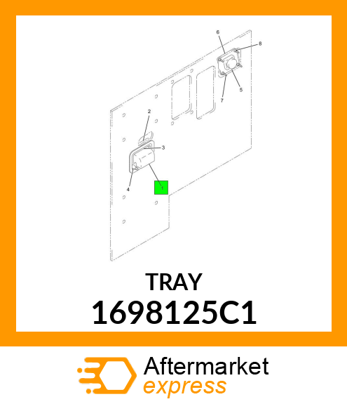 TRAY, ASH RECTANGULAR 1698125C1